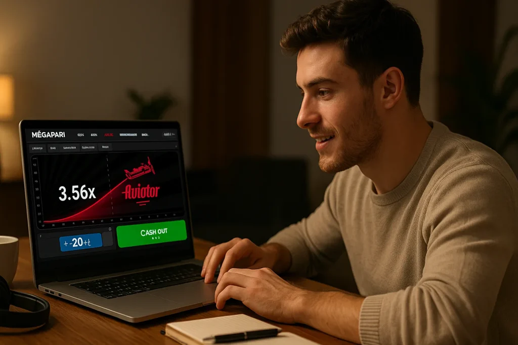 Megapari Aviator oyunu Megapari Aviator oynayan kullanıcı