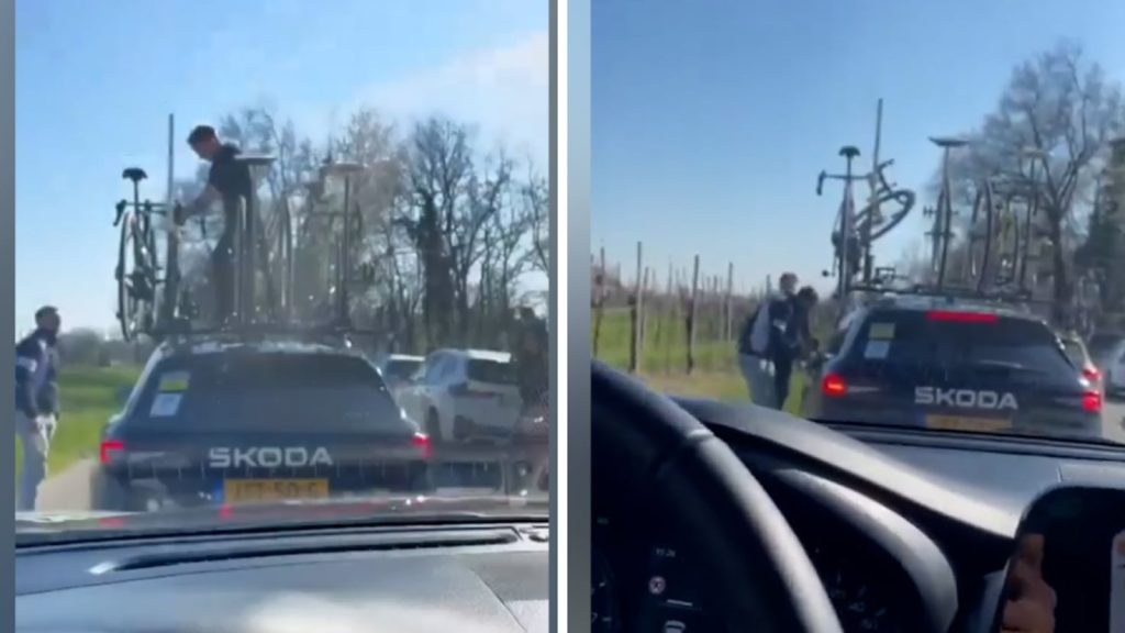 Visma Takımının Aracına Bisiklet Etabında Soygun Girişimi! Korku Dolu Anlar